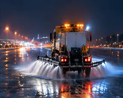 Snow melting solid potassium acetate 