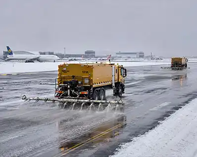 Snow Melting Solid Potassium Acetate for Cold-Region Infrastructure